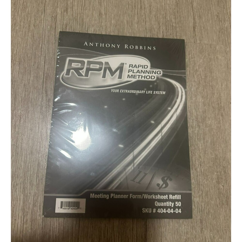 Rapid Planning Method RPM Anthony Robbins Meeting Planner 50 Sheets Refill New